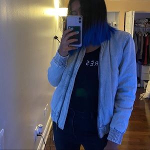 Denim bomber jacket